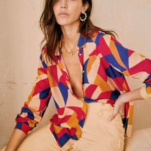 Sezane Pierro Button Down Shirt size 38